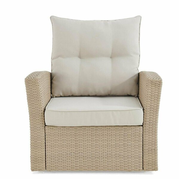 Guarderia Canaan All-Weather Wicker Outdoor Armchair with Cushions GU3240079